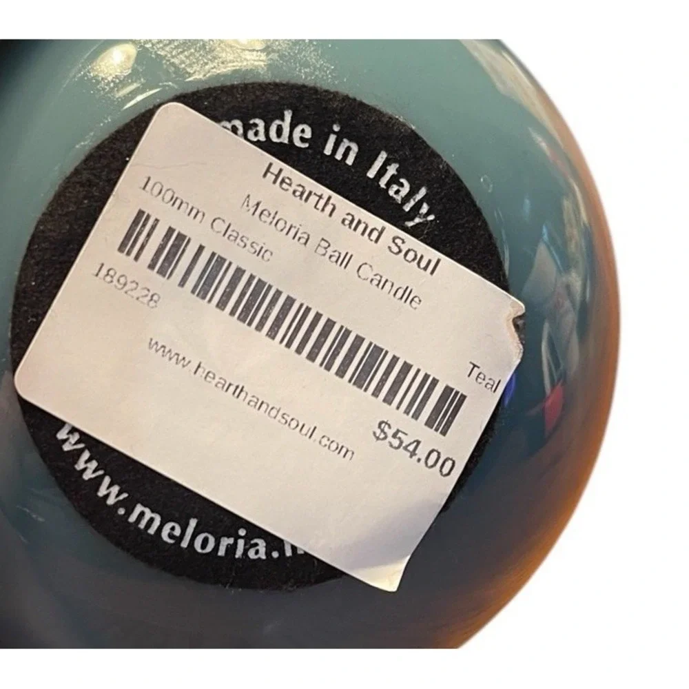 Graziani Meloria Decorative‎ Ball Candle Teal New Decor Modern Boho Chic Home